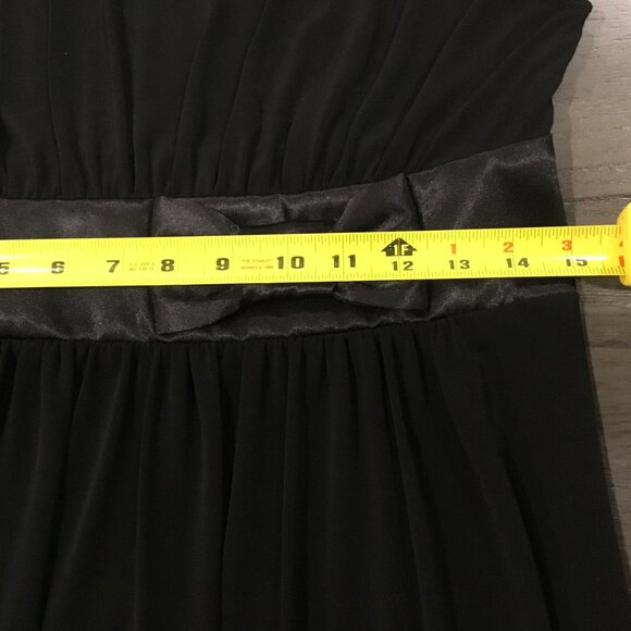 Alain Manoukian Black Satin Bow Dress Size M – Vintage Y2K Parisian Chic - Picture 13 of 13